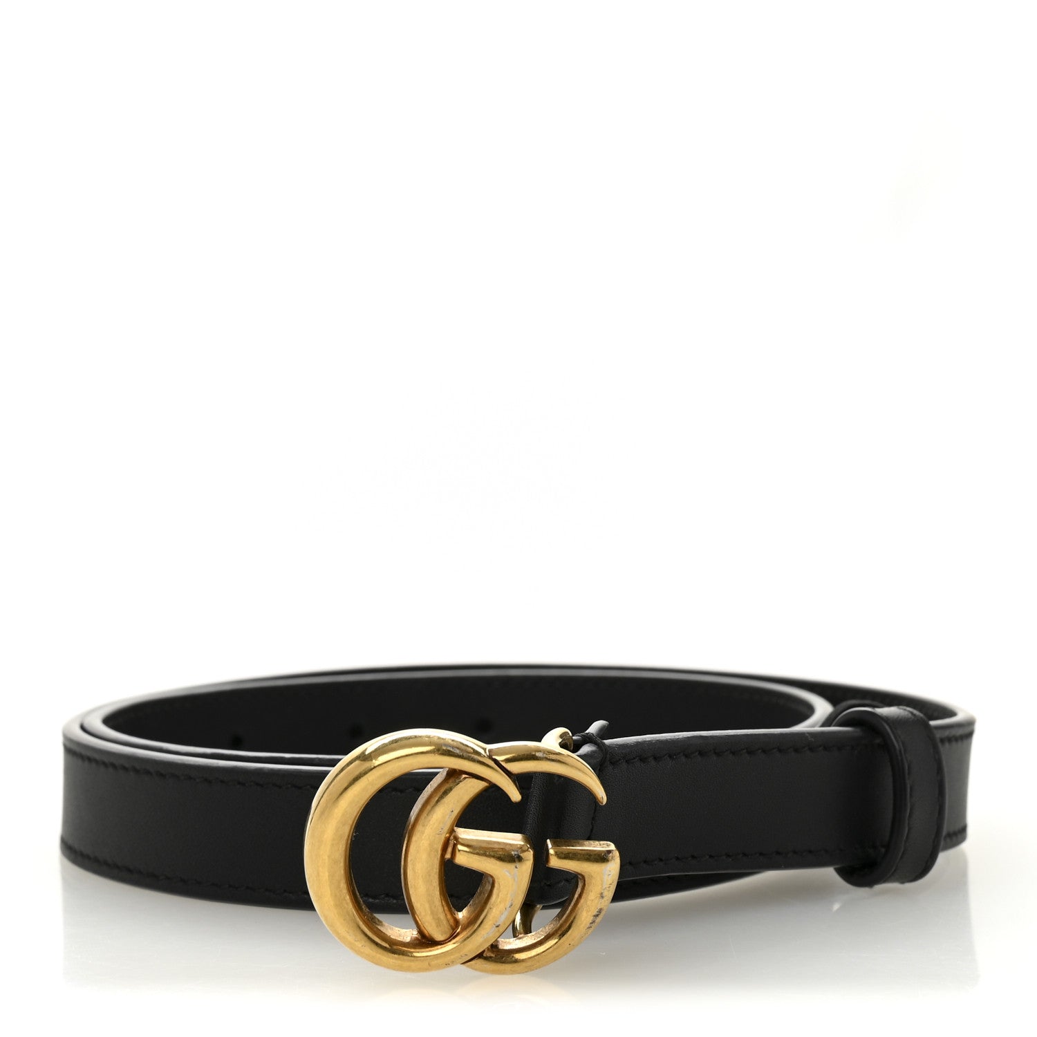 Gucci Calfskin Double G 20mm Belt 70 28 Black