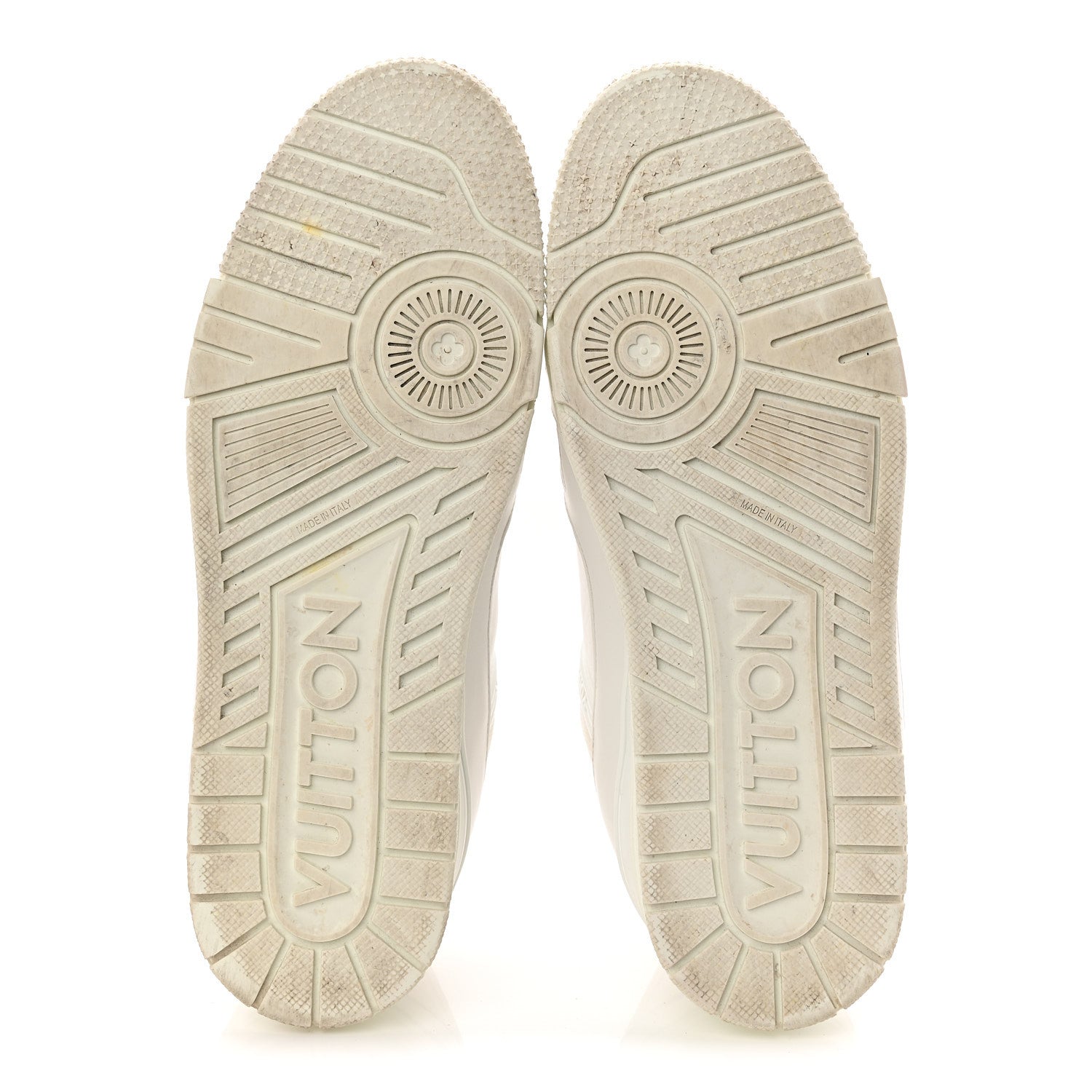Louis Vuitton Calfskin Mens LV Trainer Sneakers 9.5 White