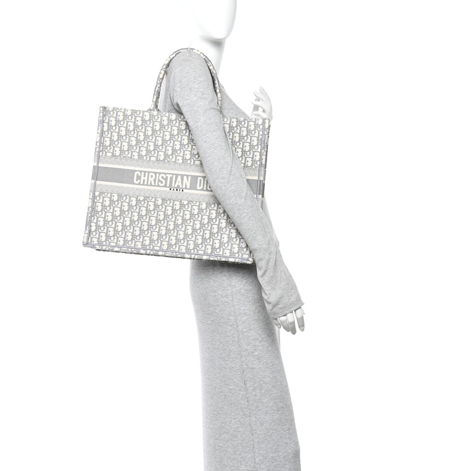 Christian Dior Oblique Large Book Tote Grey