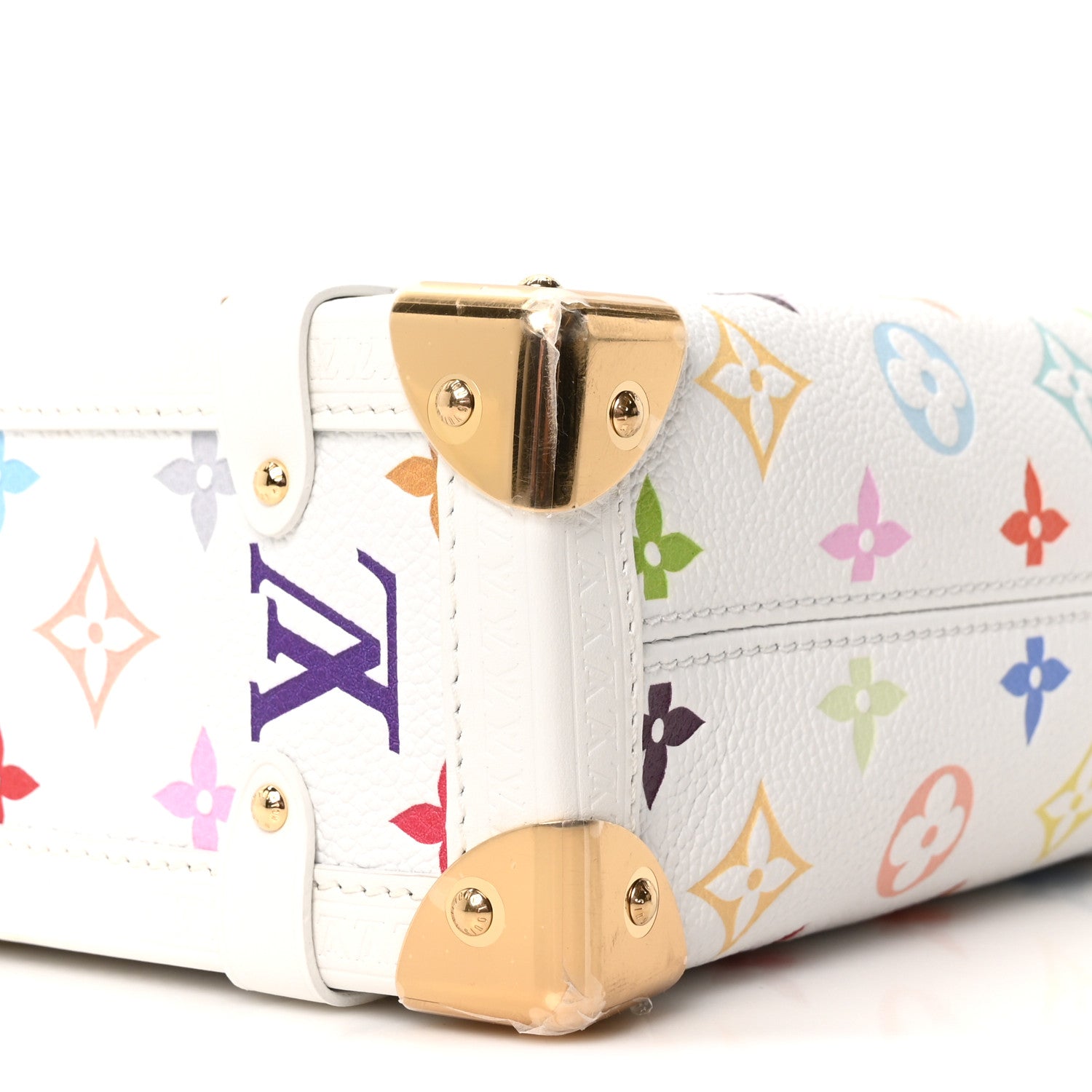 Louis Vuitton LV x TM Cowhide Monogram Multicolor Side Trunk MM White