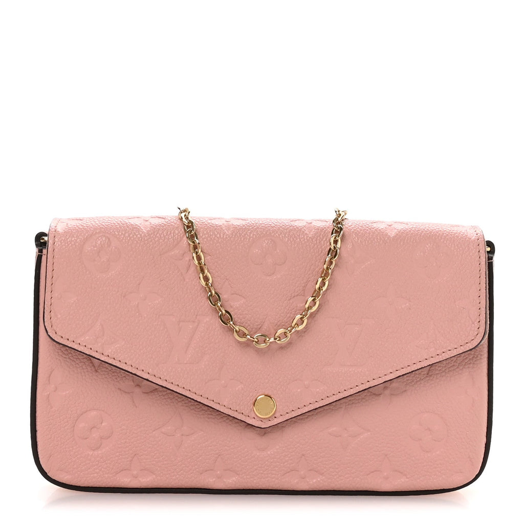 Louis Vuitton Empreinte Pochette Felicie Chain Wallet Rose Poudre