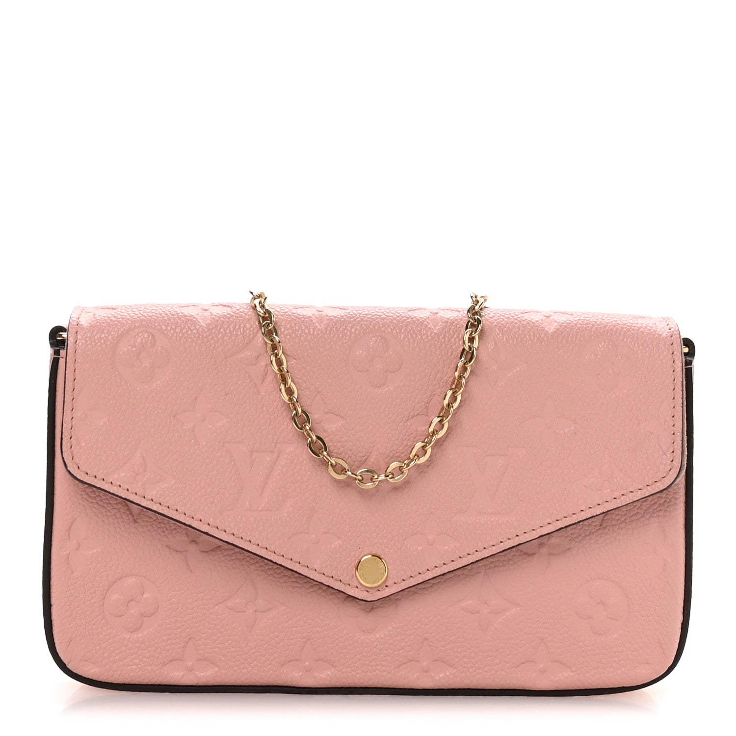 Louis Vuitton Empreinte Pochette Felicie Chain Wallet Rose Poudre