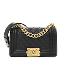 Chanel Calfskin Quilted Small Boy Flap Black