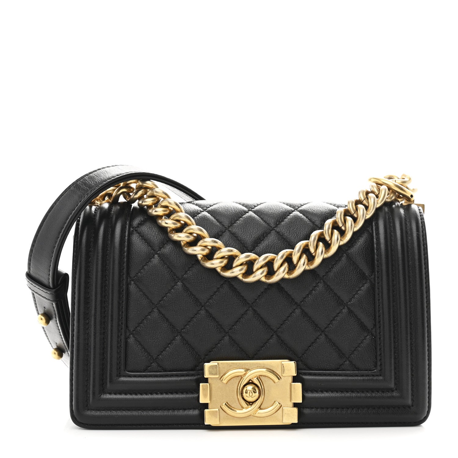 Chanel Calfskin Quilted Small Boy Flap Black