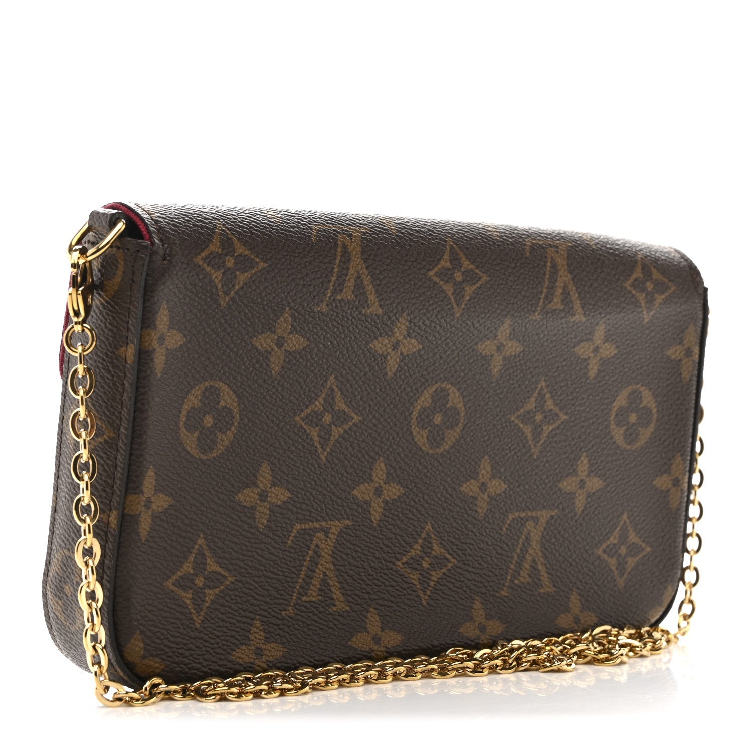 Louis Vuitton Monogram Pochette Felicie Chain Wallet Fuchsia