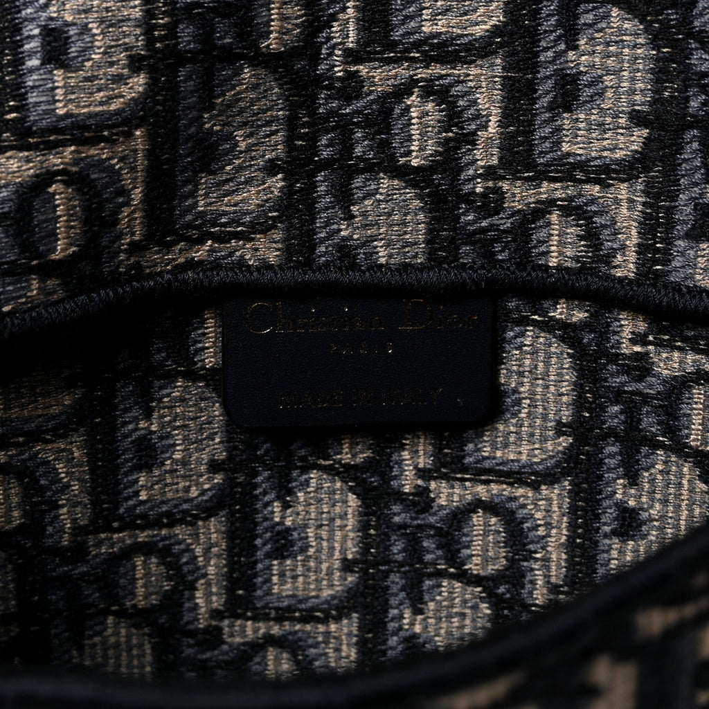 Christian Dior Oblique Slim Saddle Pouch Blue