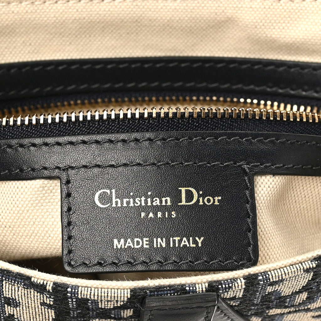 Christian Dior Oblique Saddle Bag Blue