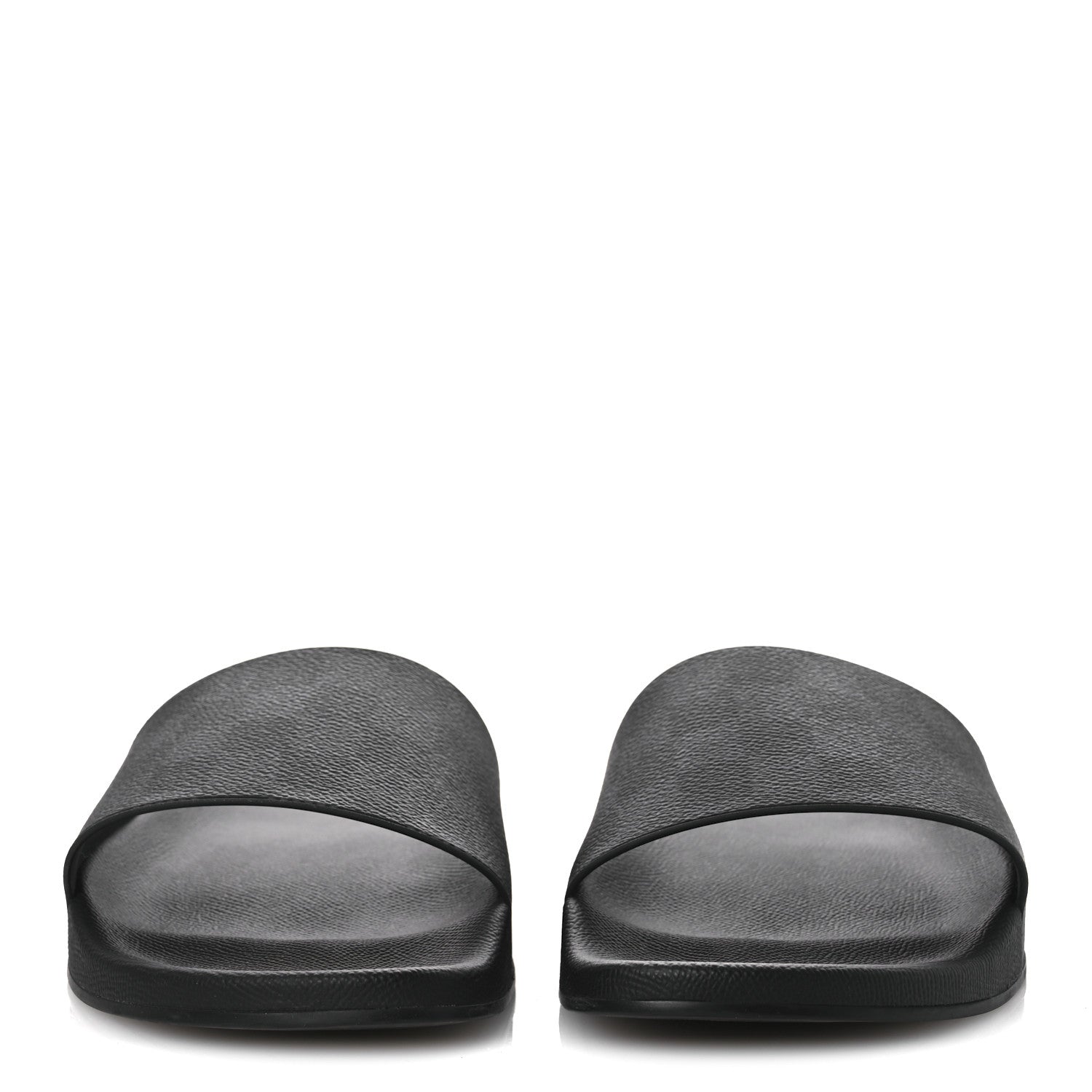 Louis Vuitton Damier Graphite Mens Waterfront Slide Sandal 9 Black