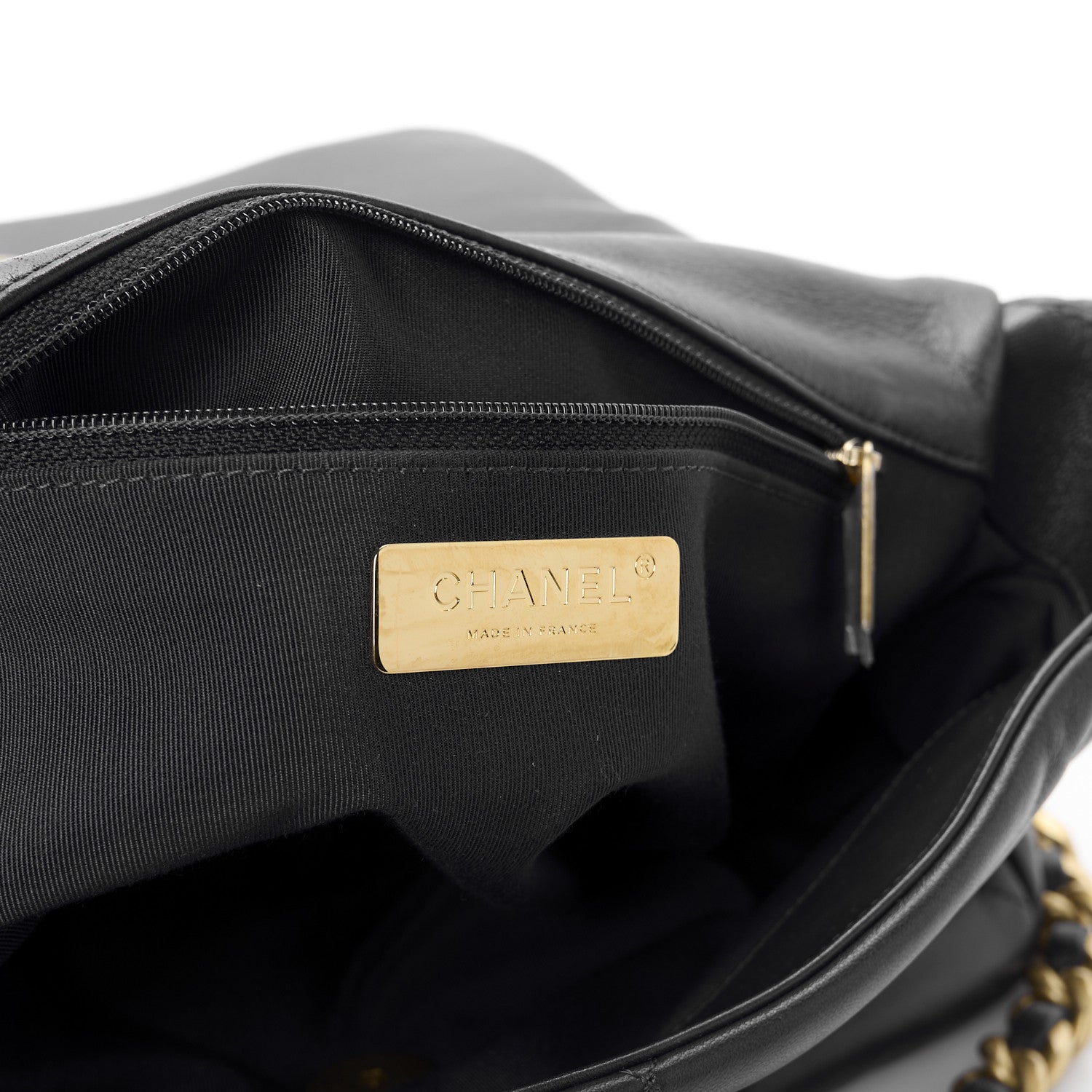 Chanel Lambskin Quilted Large Chanel 19 Flap Navy Blue