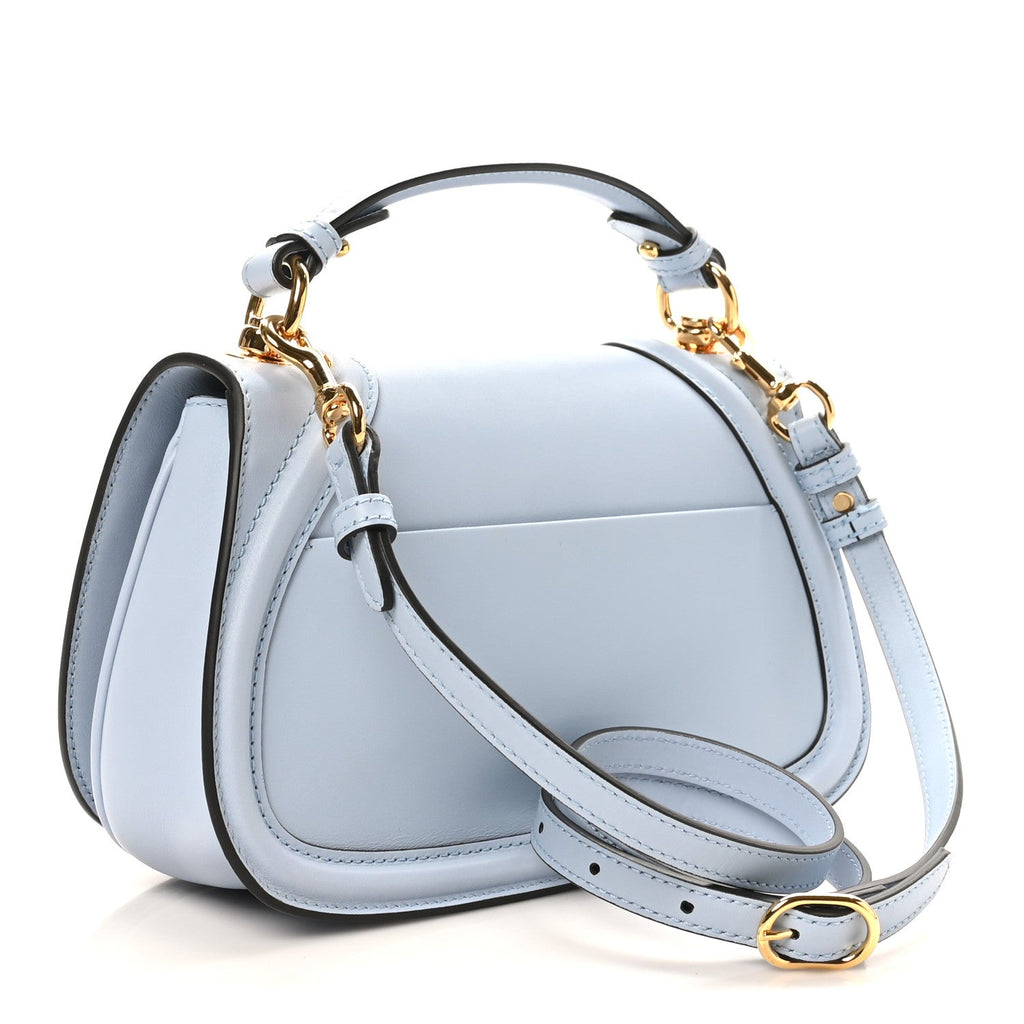 Gucci Roxy Calfskin Medium Blondie Top Handle Bag Cloudy Blue
