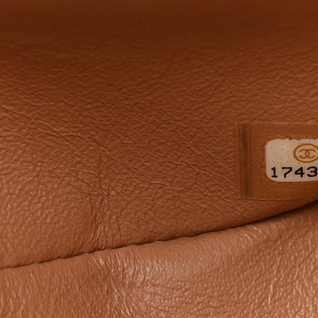Chanel Patent Quilted Jumbo Double Flap Light Brown