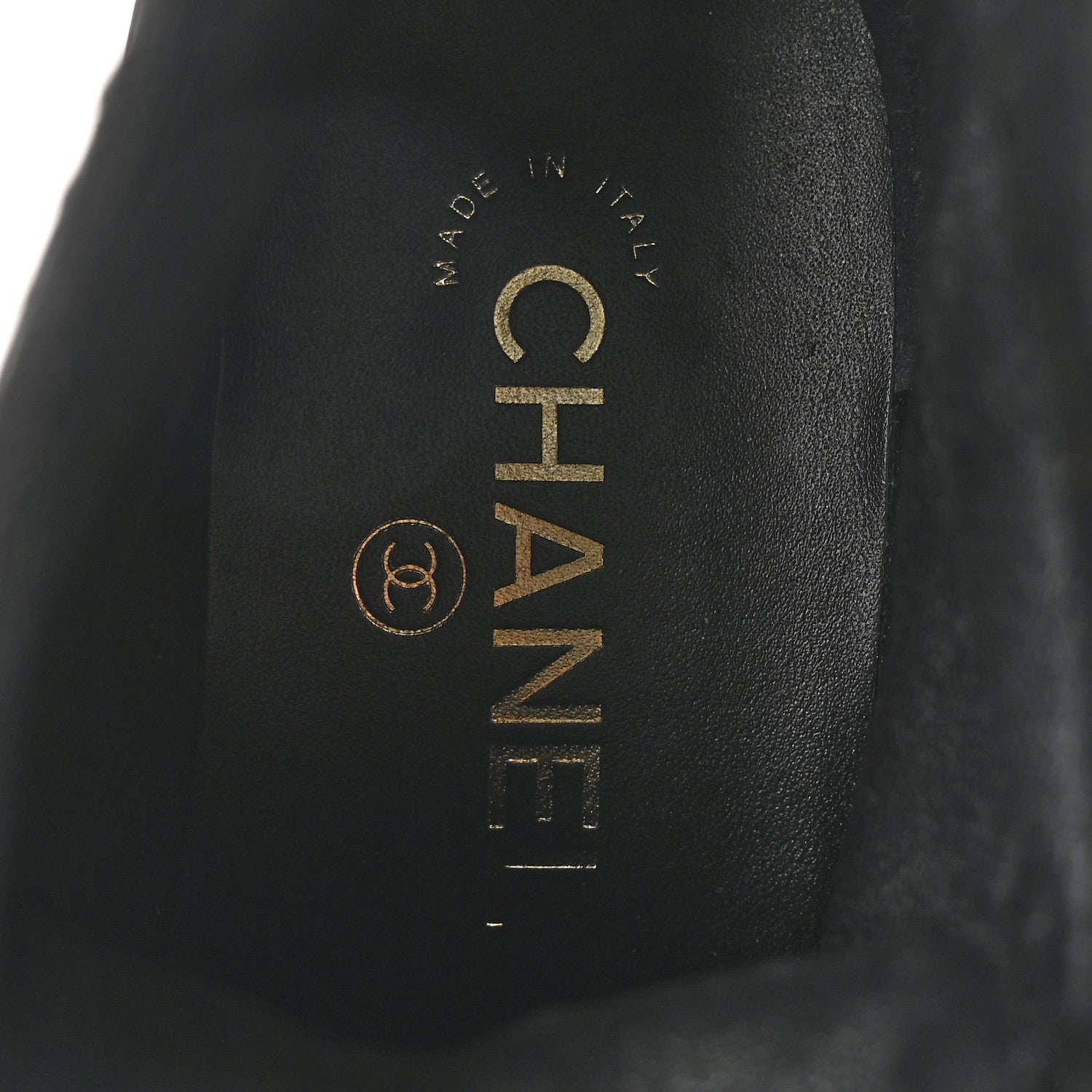 Chanel Shiny Calfskin Velvet Pearl Combat Short Boots 36 Black