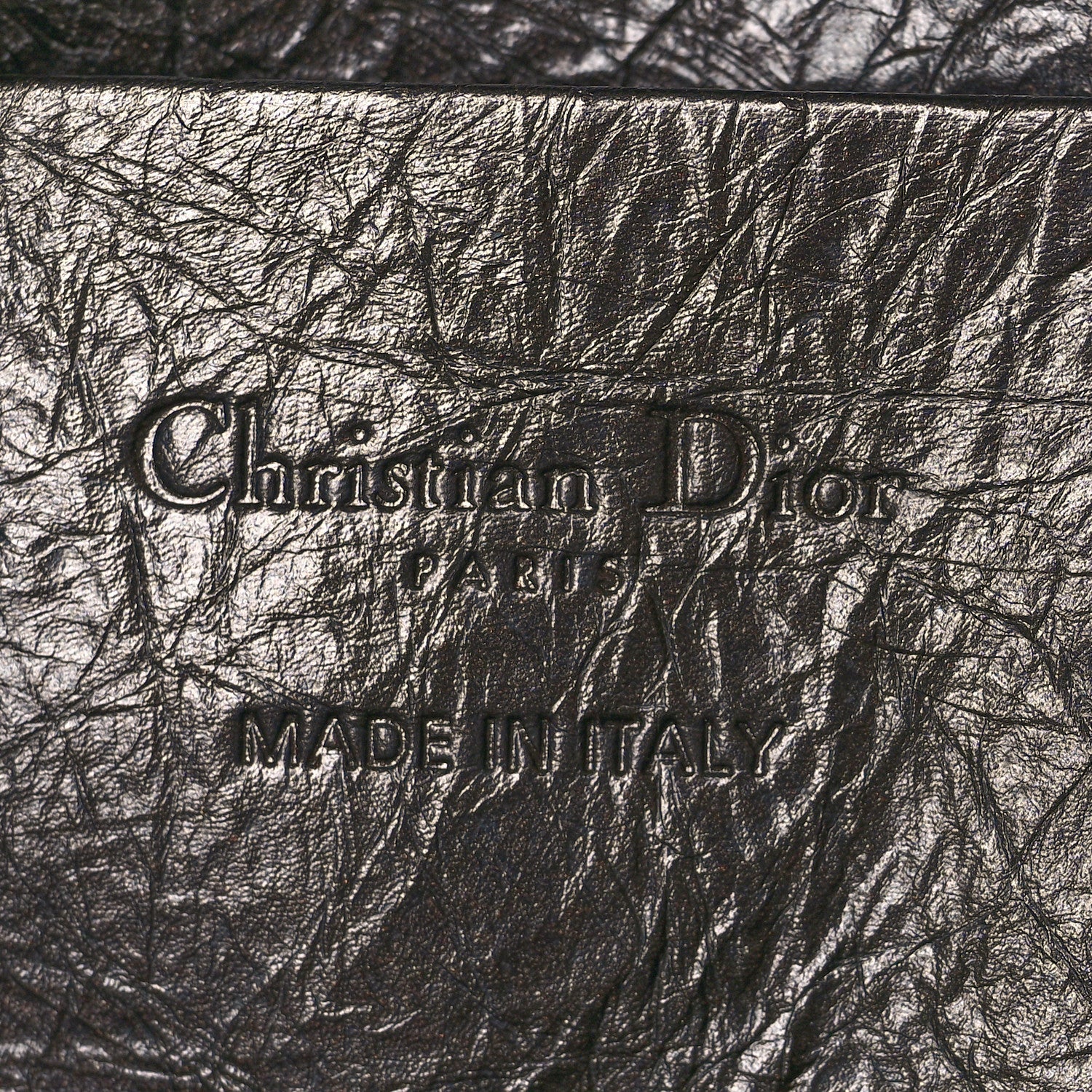 Christian Dior Crinkled Calfskin Macrocannage DiorStar Hobo Bag Black