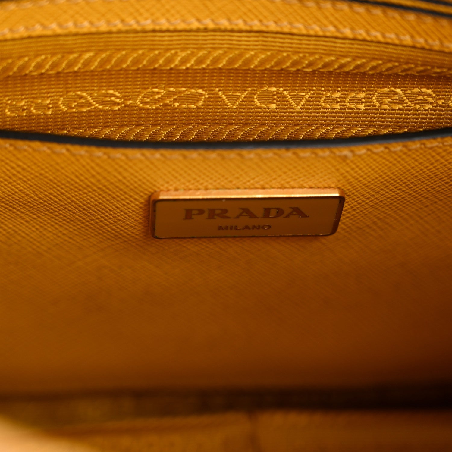 Prada Saffiano Lux Shoulder Bag Soleil