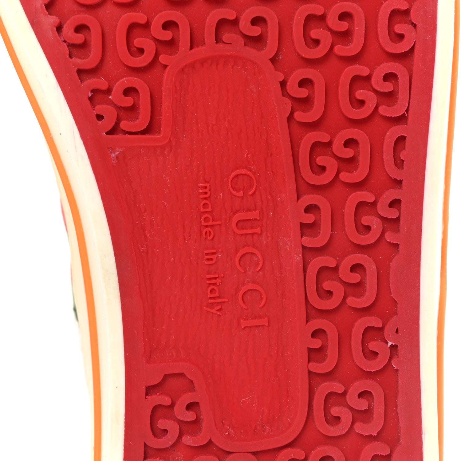 Gucci Cotton GG Monogram Web Womens 1977 Tennis Sneakers 37 Philod Ivory Mystic White