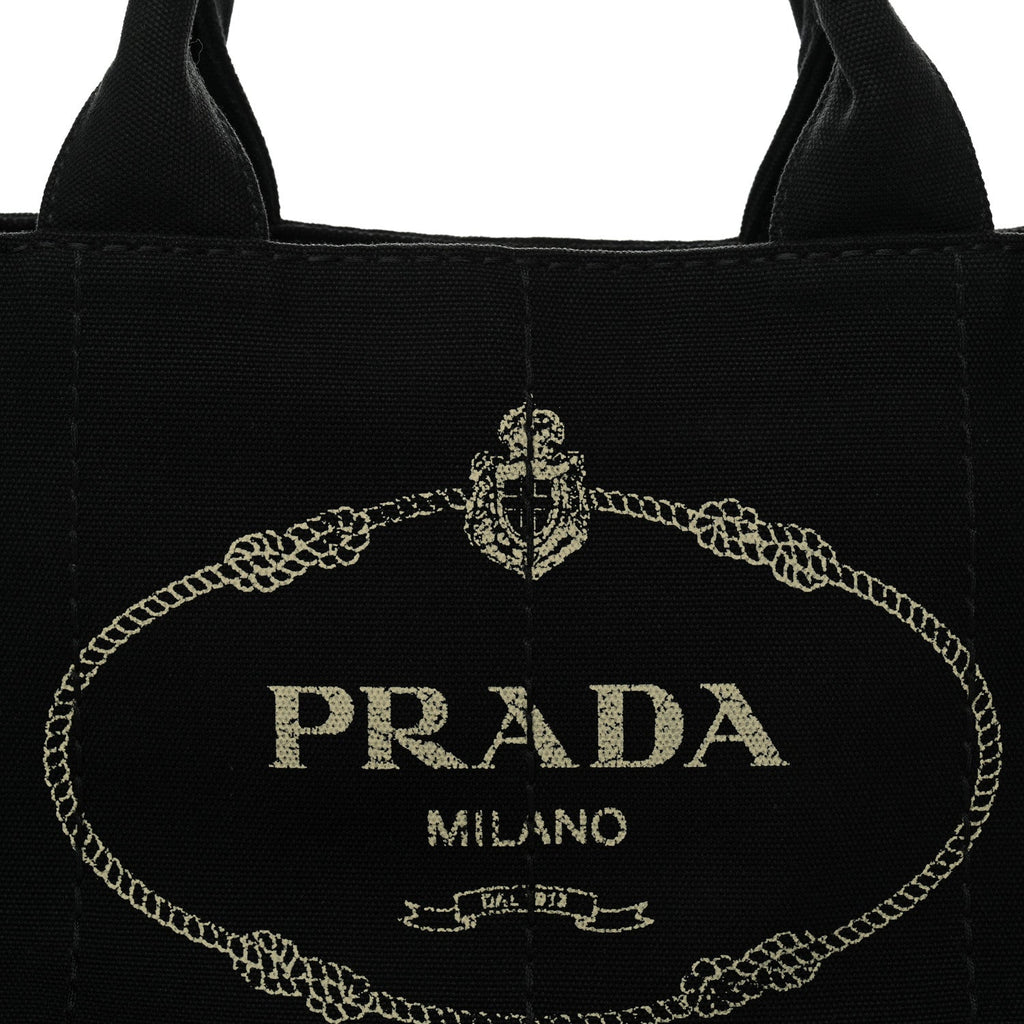 Prada Canapa Logo Tote Black