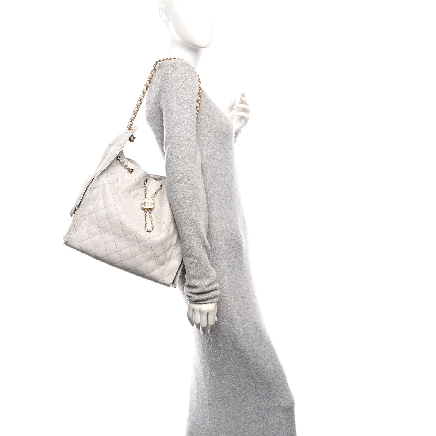 Chanel Caviar Quilted Medium Chanel 25 Handbag Light Gray