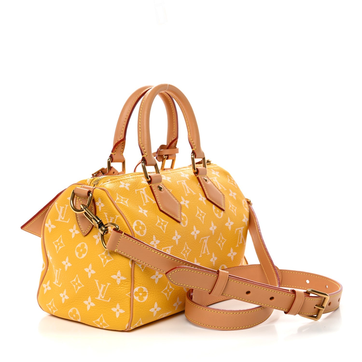 Louis Vuitton Calfskin Monogram Speedy P9 Bandouliere 25 Jaune Mat