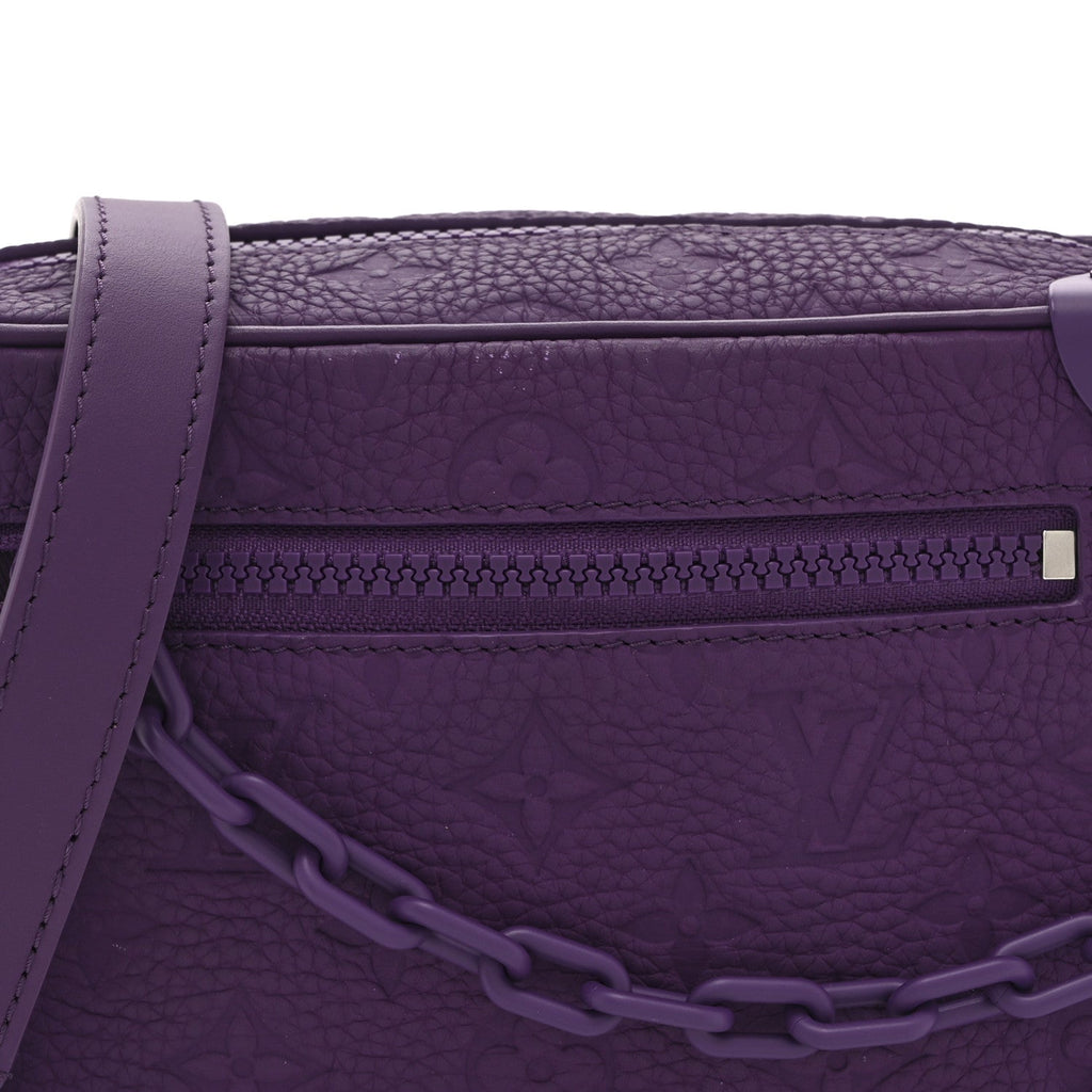 Louis Vuitton Taurillon Monogram Mini Soft Trunk Black Purple Night
