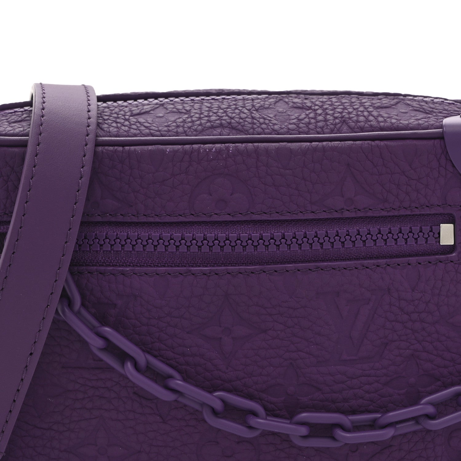 Louis Vuitton Taurillon Monogram Mini Soft Trunk Black Purple Night