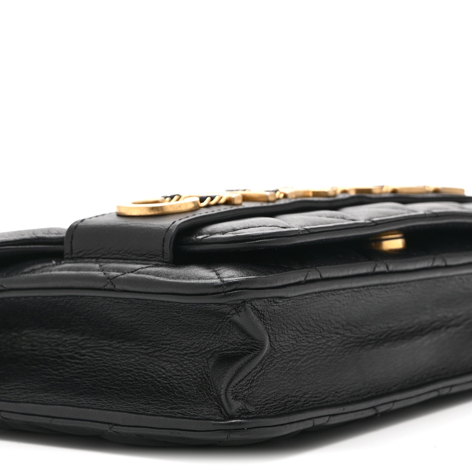 Chanel Calfskin Quilted Enchained Wallet On Chain WOC Black