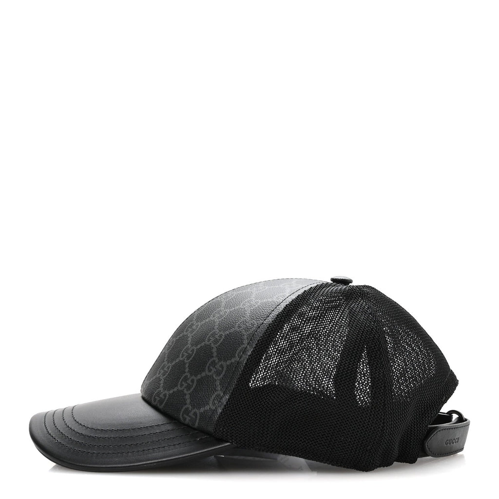 Gucci GG Supreme Monogram Baseball Hat S Black