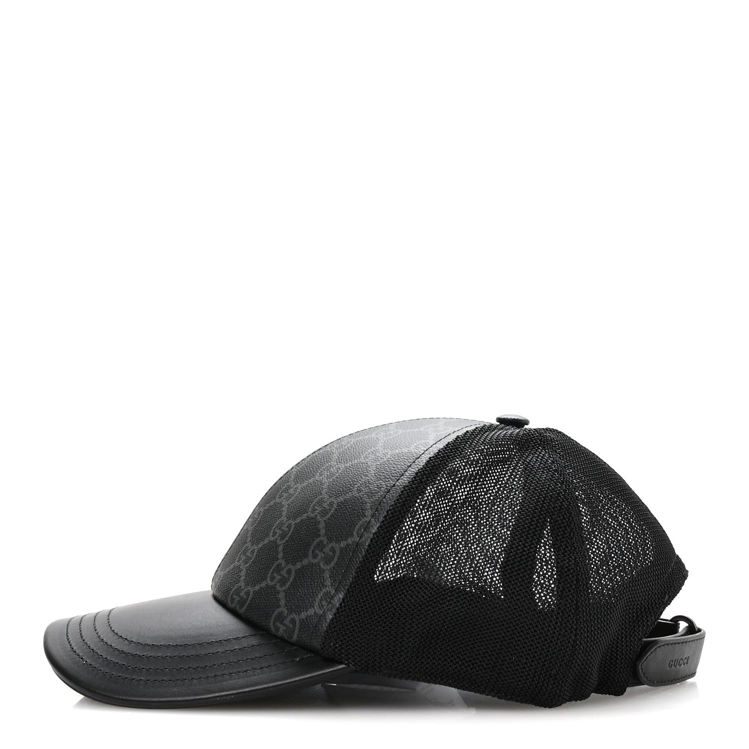 Gucci GG Supreme Monogram Baseball Hat S Black