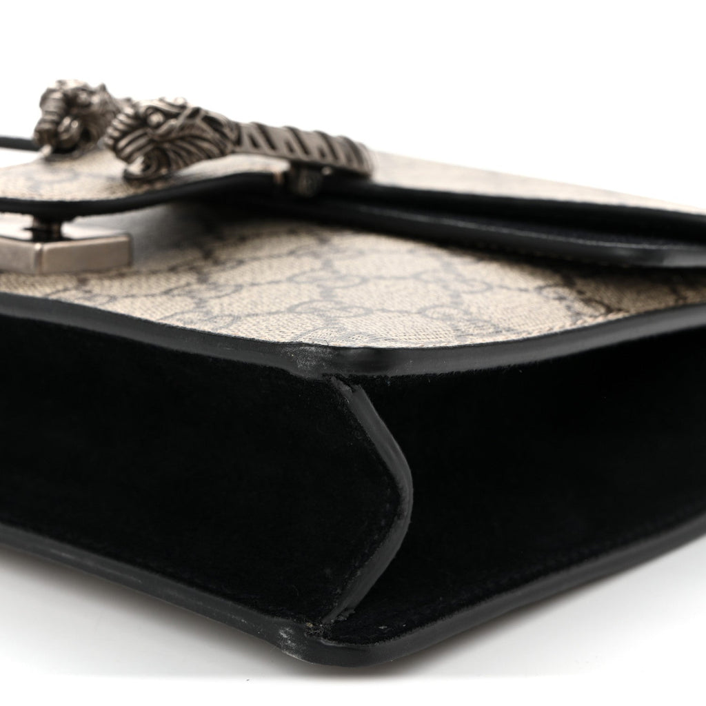 Gucci GG Supreme Monogram Mini Dionysus Shoulder Bag Black