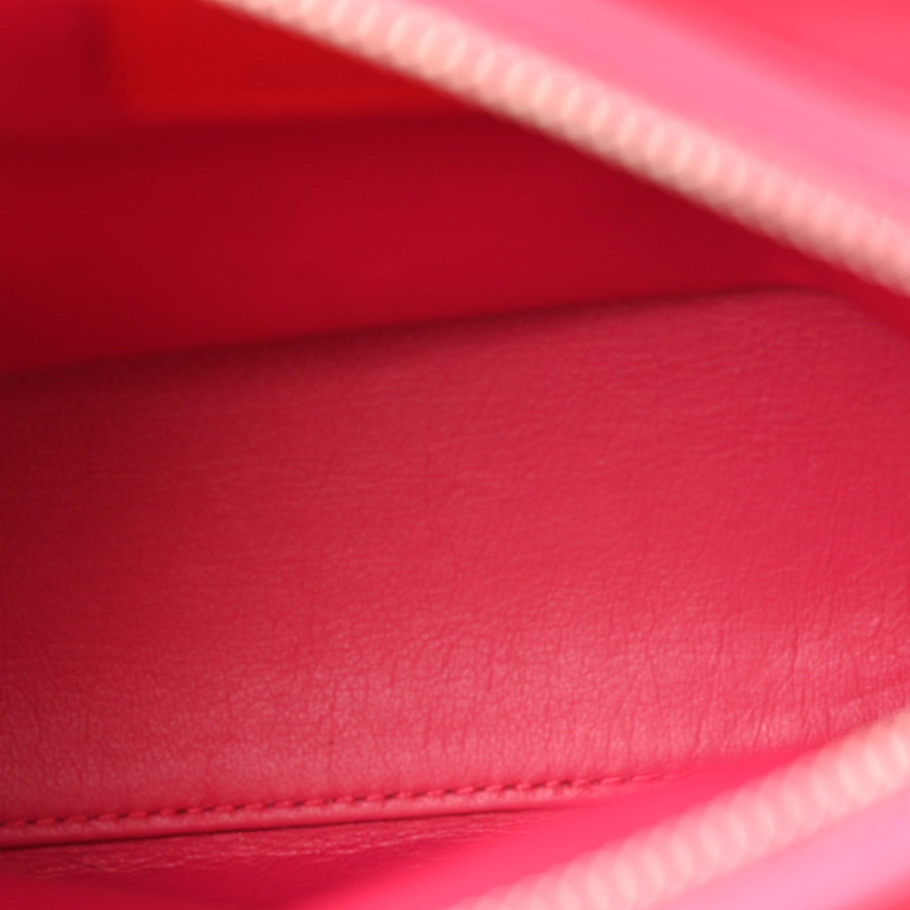 Christian Dior Lambskin Cannage Medium Bi-Color Lady Dior Orange Fuchsia