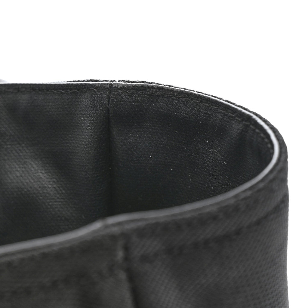 Chanel Coated Canvas Quilted Large Paris Biarritz Tote Black