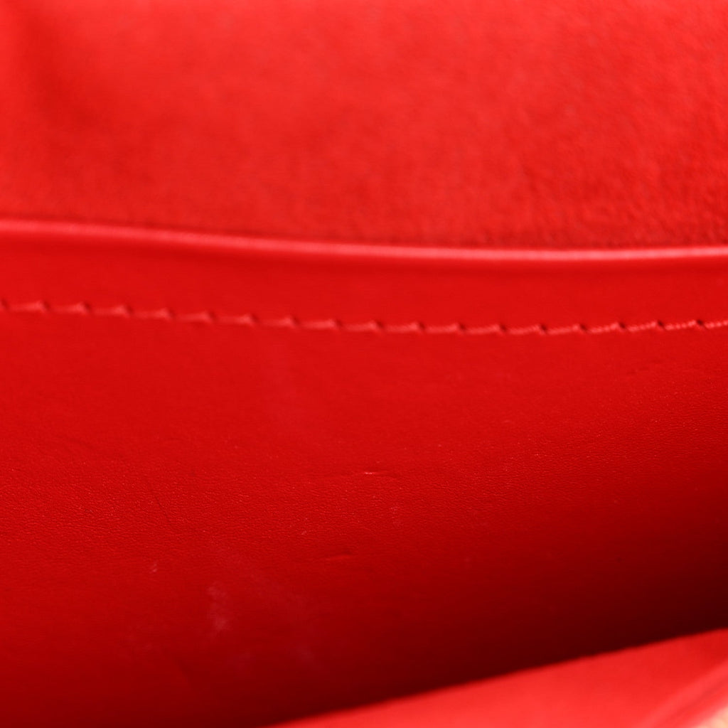 Louis Vuitton Calfskin Chain Louise MM Red