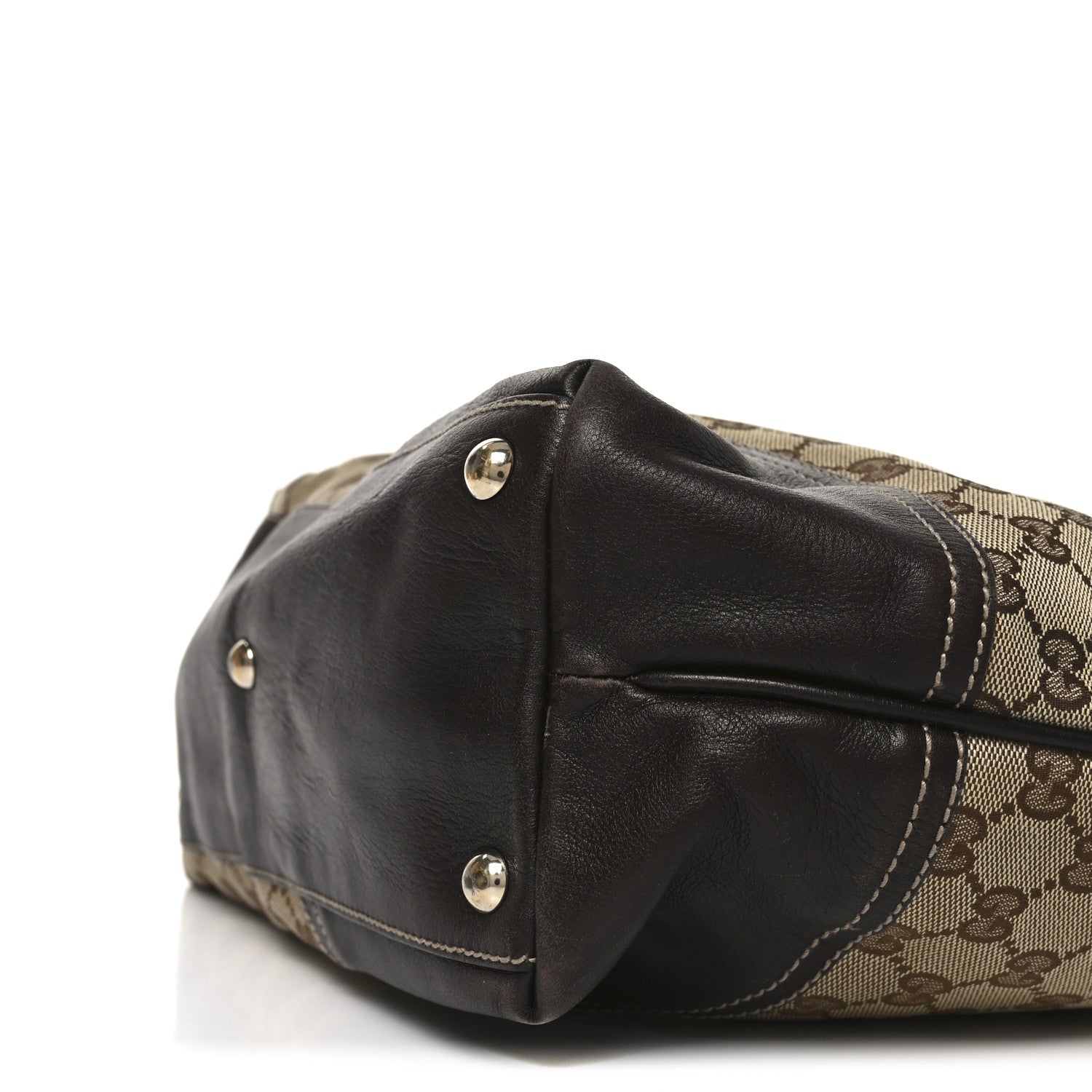 Gucci Monogram Medium New Britt Tote Brown