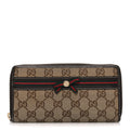 Gucci Monogram Mayfair Zip Around Wallet Dark Brown