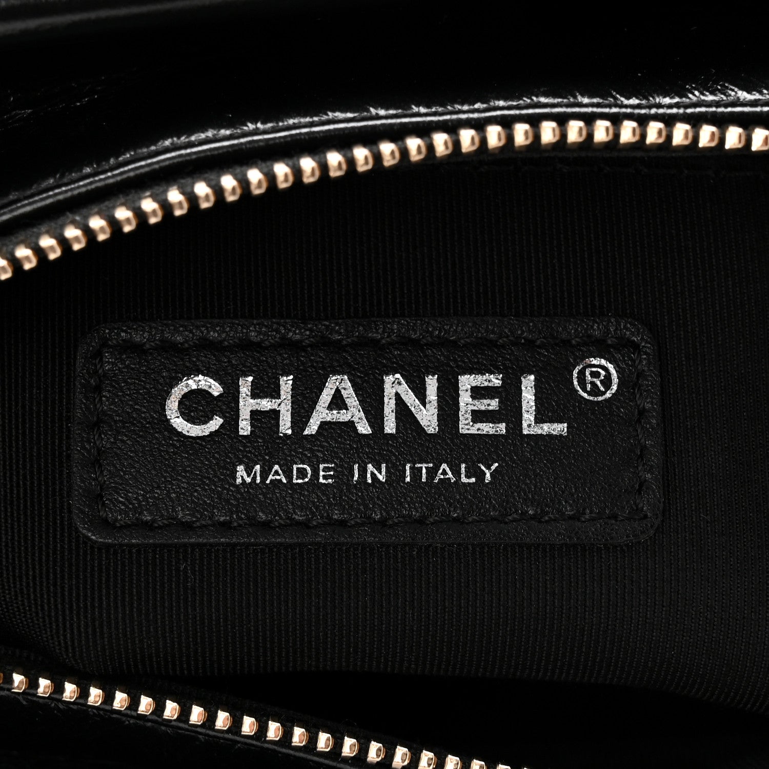 Chanel Metallic Crumpled Goatskin Quilted Small Gabrielle Hobo Black Rose Gold