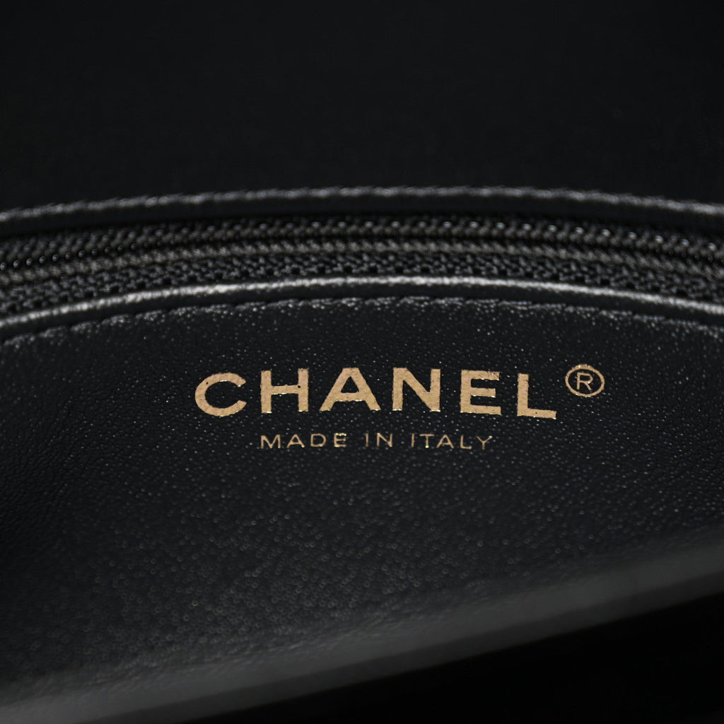Chanel Lambskin Quilted Small Trendy CC Dual Handle Flap Bag Black