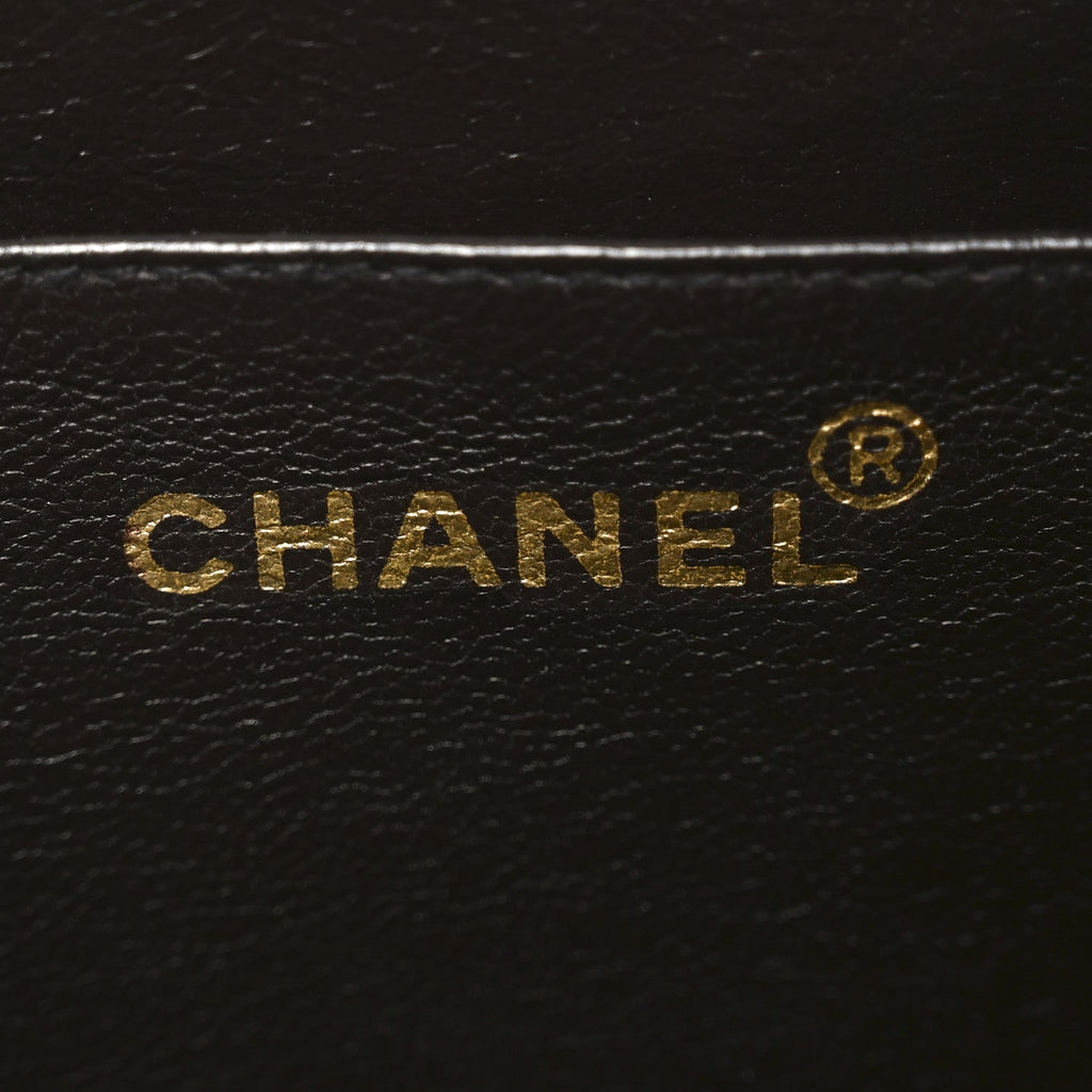 Chanel Lambskin Quilted CC Maxi Jumbo Single Flap Brown
