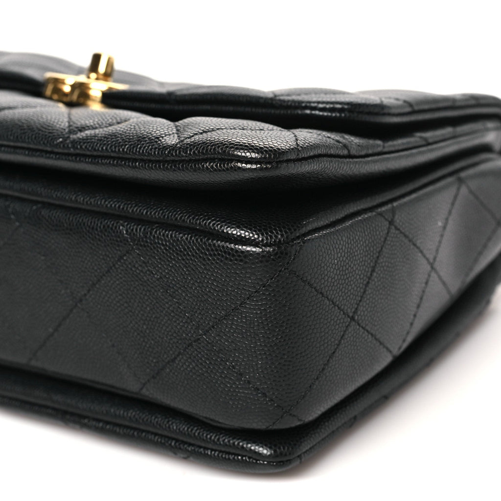 Chanel Caviar Quilted Coco First Flap Black