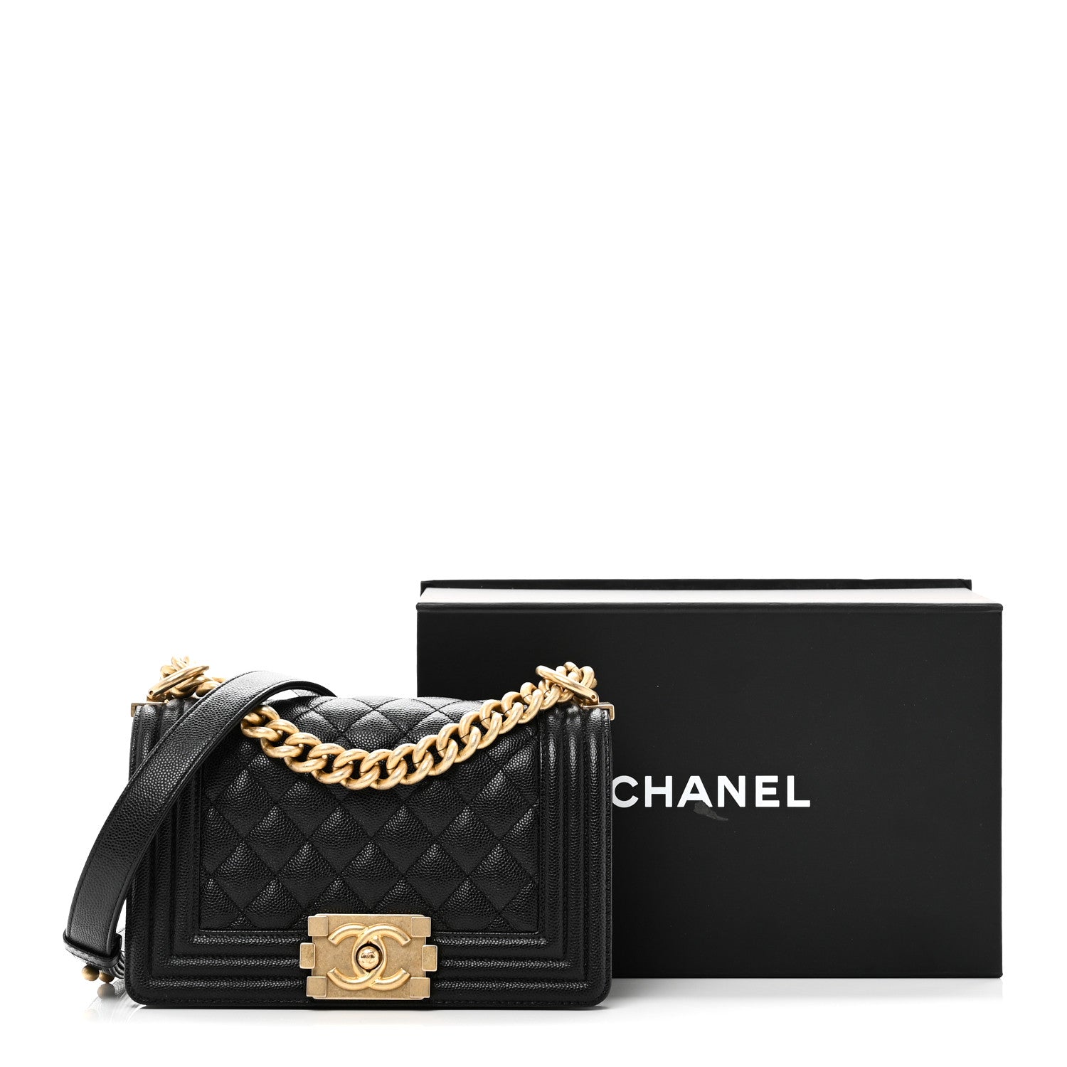 Chanel Caviar Quilted Small Boy Flap Black