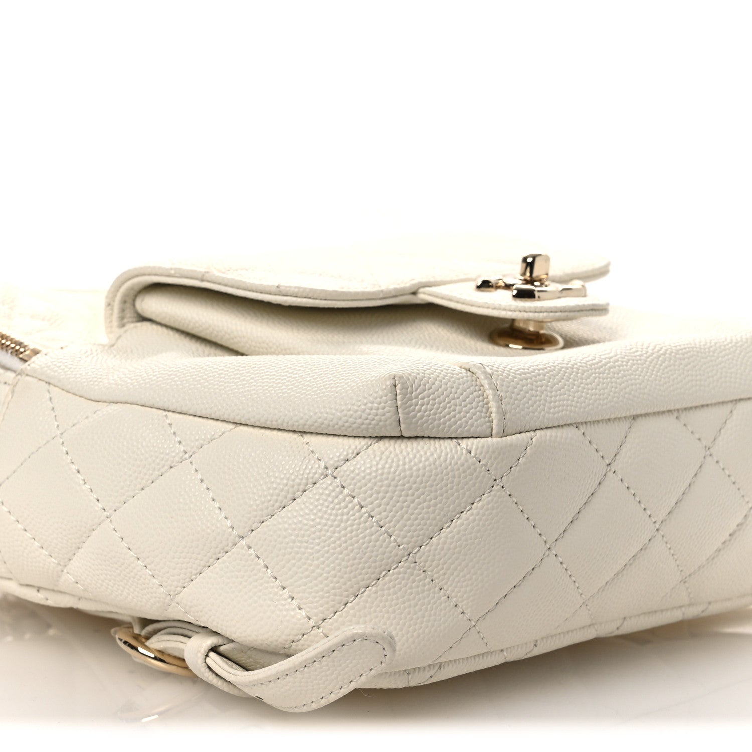 Chanel Caviar Quilted Small CC Day Backpack White