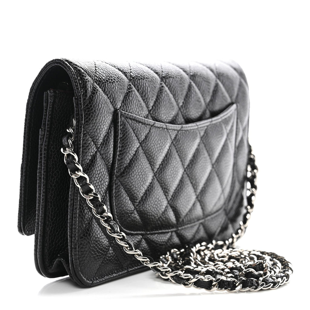 Chanel Caviar Quilted Wallet on Chain WOC Black