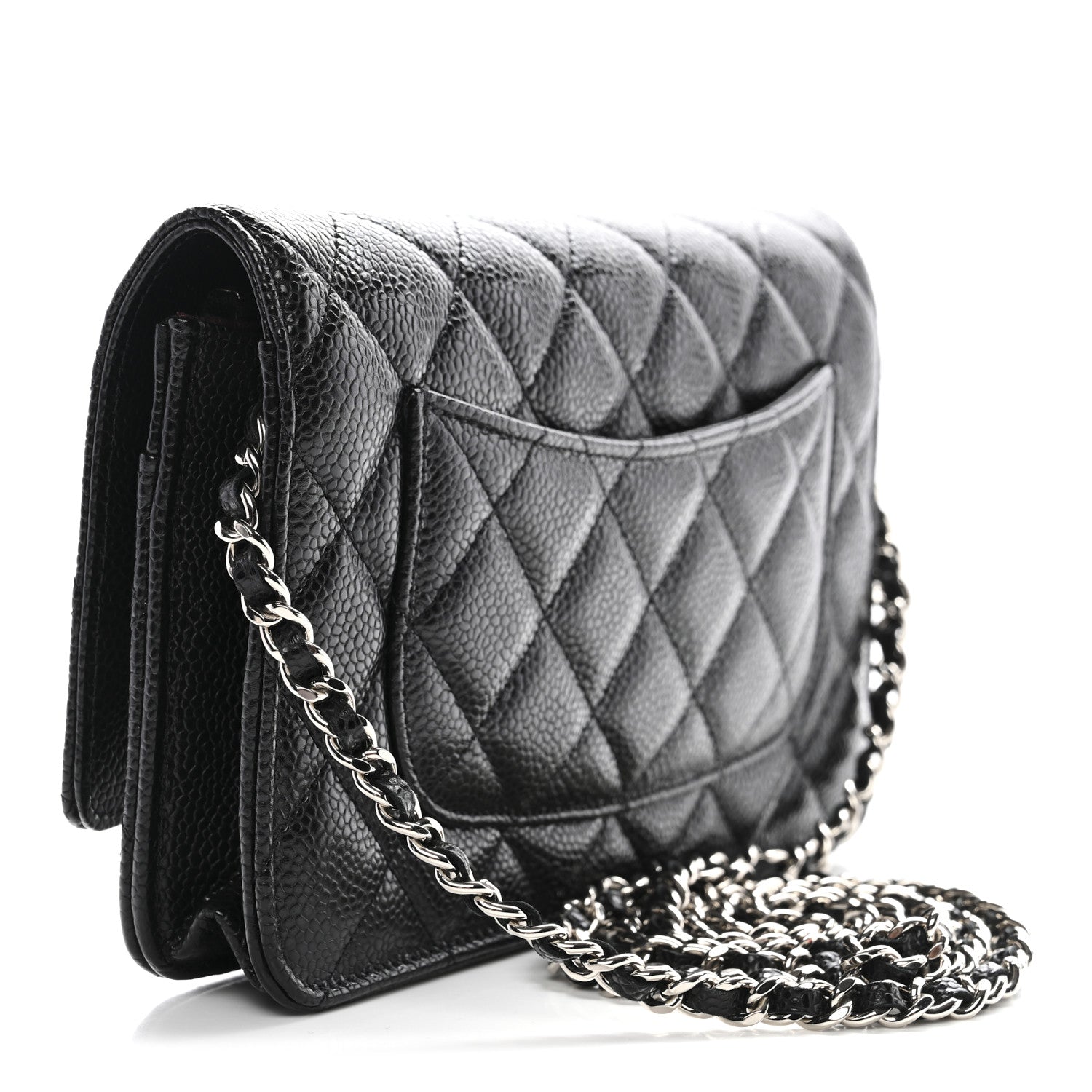 Chanel Caviar Quilted Wallet on Chain WOC Black