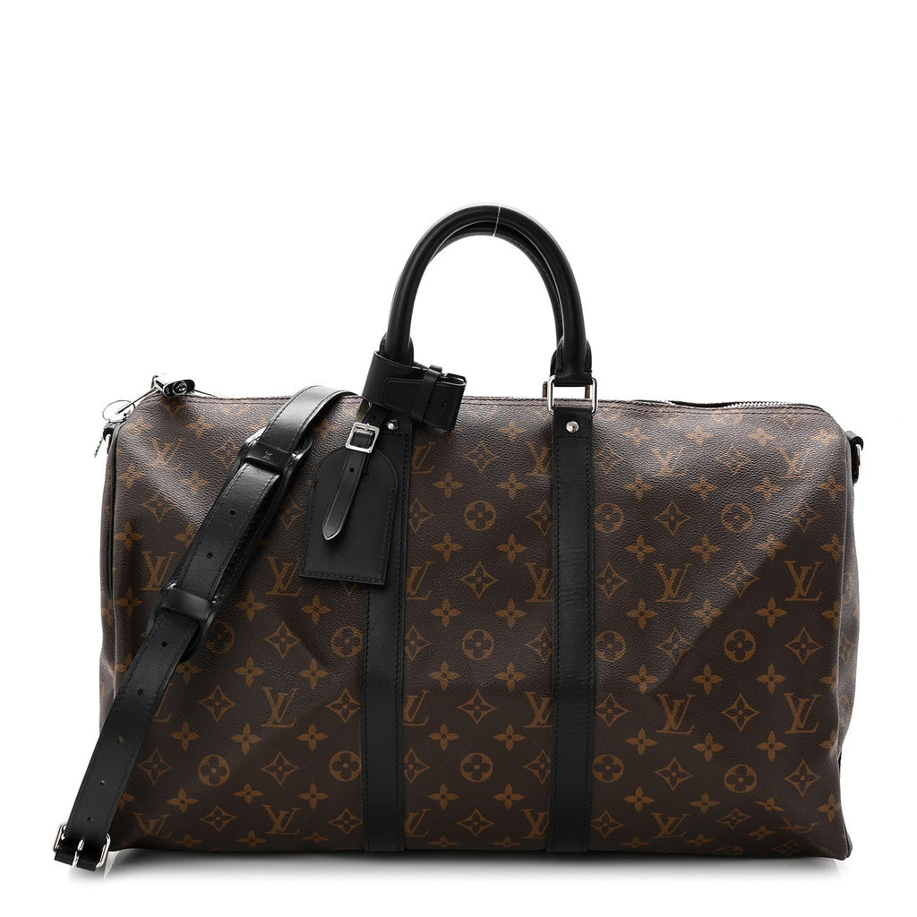 Louis Vuitton Monogram Macassar Keepall Bandouliere 45