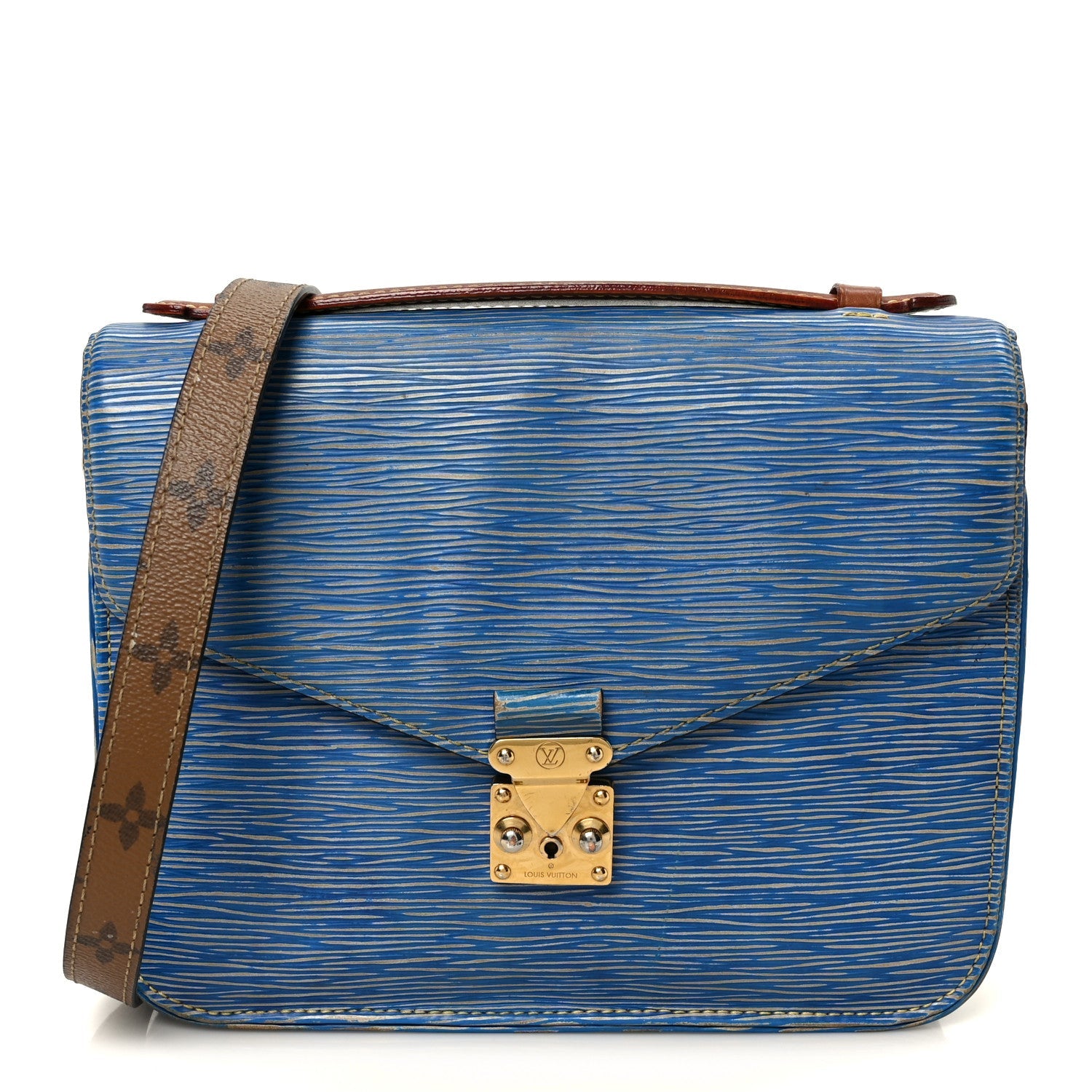 Louis Vuitton Epi Reverse Monogram Pochette Metis Denim Light