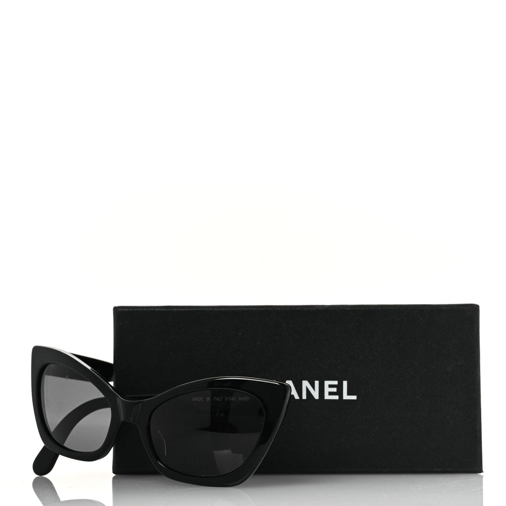 Acetate Cat Eye Sunglasses 01943 Black