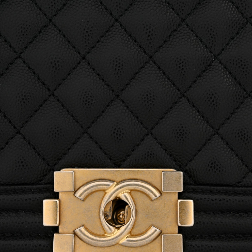 Chanel Caviar Quilted Medium Boy Flap Black