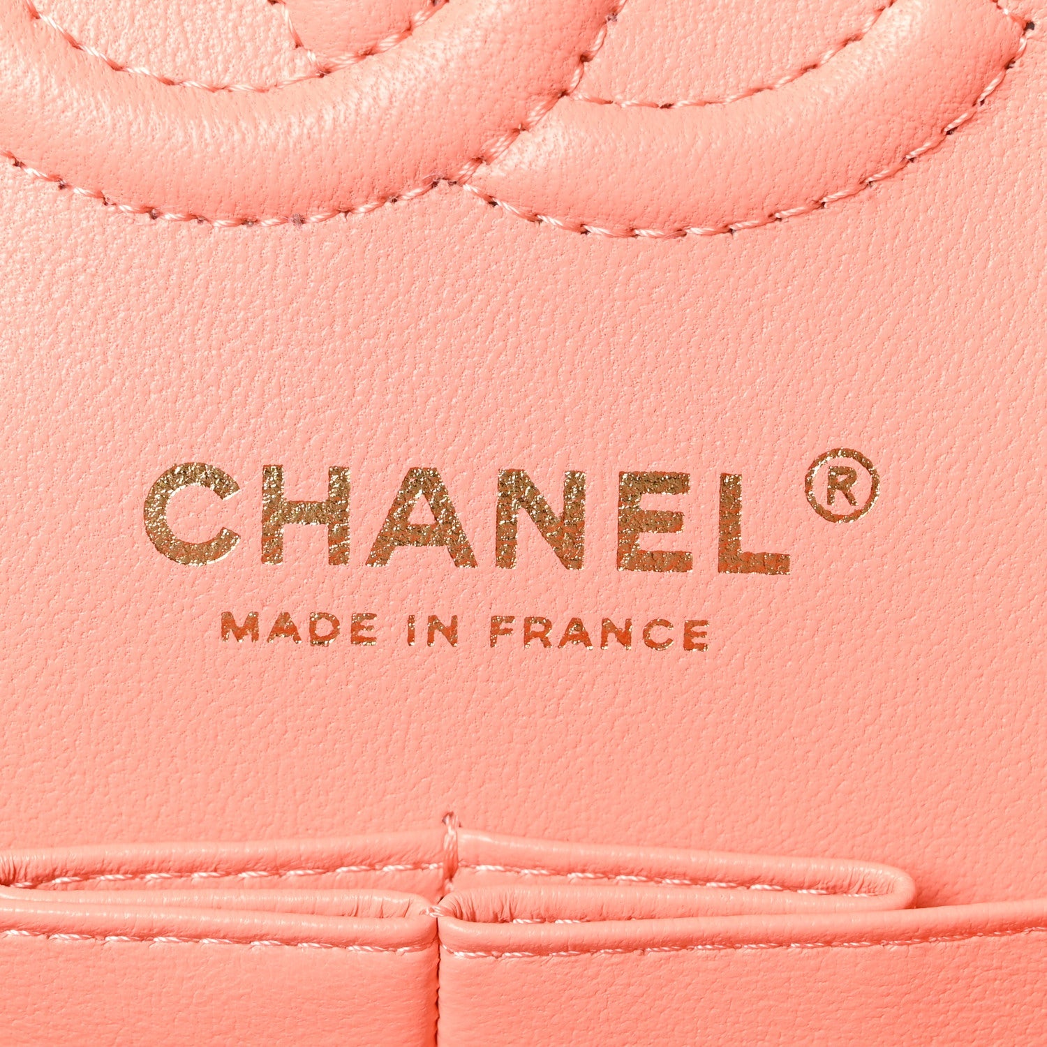 Chanel Lambskin Quilted Small Double Flap Light Orange