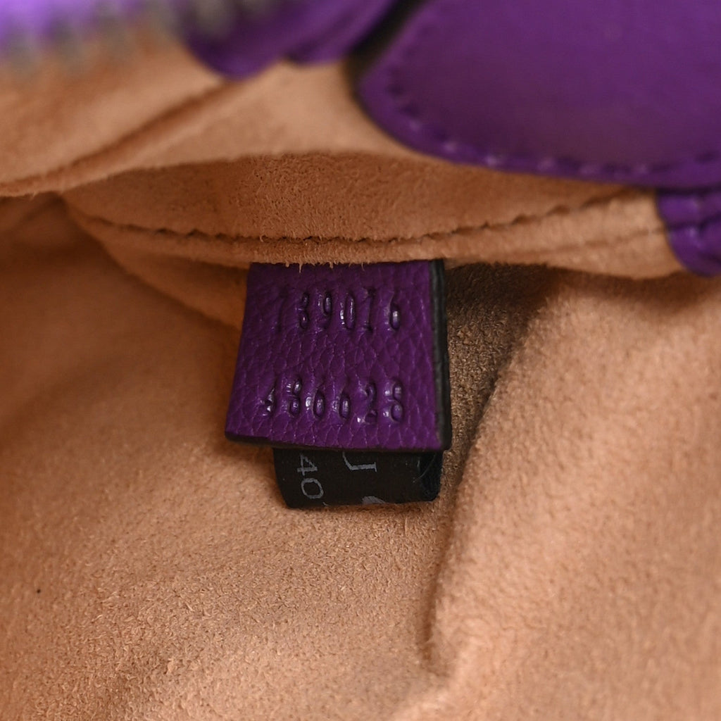 Gucci Goatskin Mini Aphrodite Shoulder Bag Shine Purple