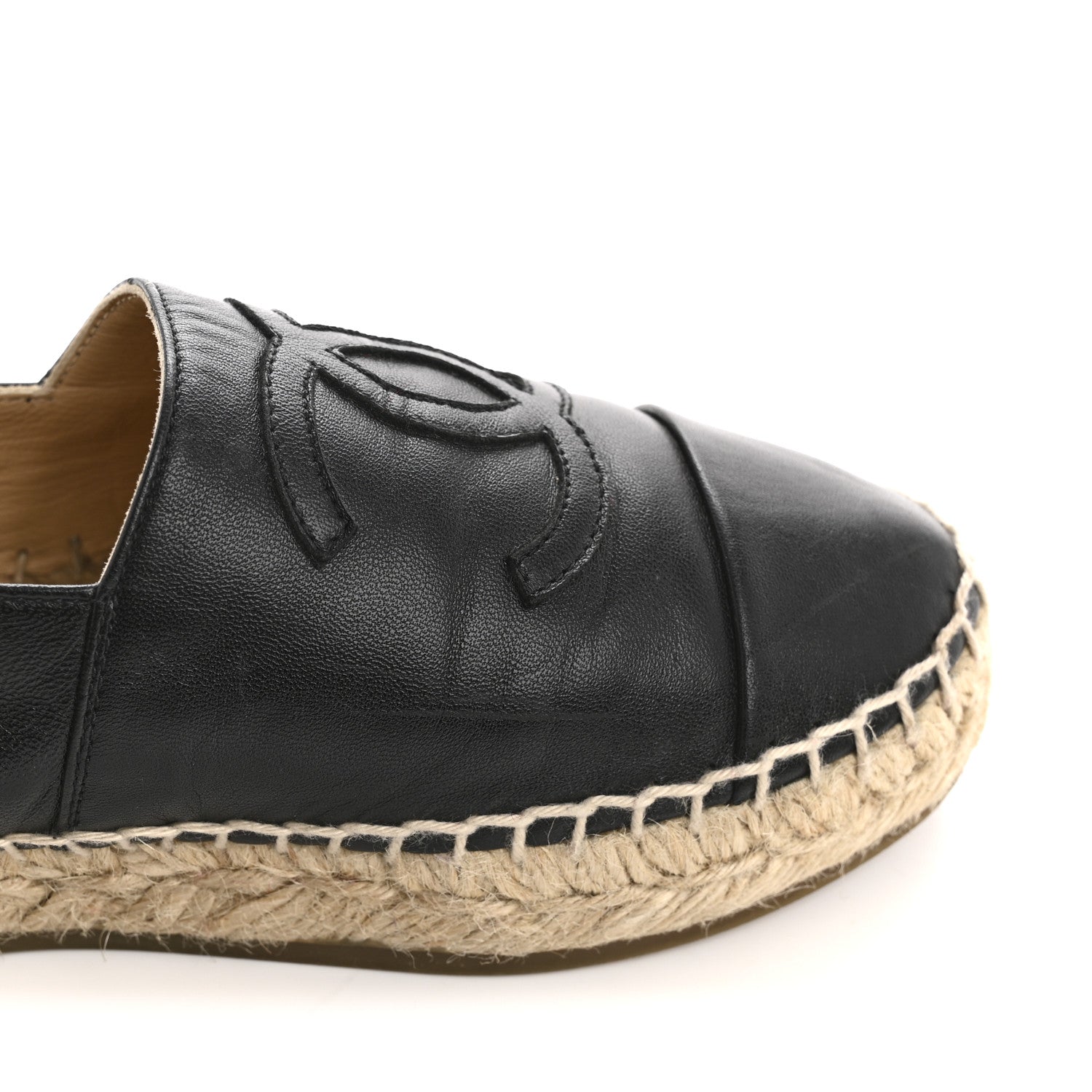 Lambskin CC Espadrilles 36 Black