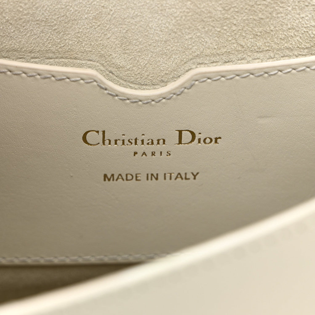 Christian Dior Box Calfskin Medium Bobby Flap Latte