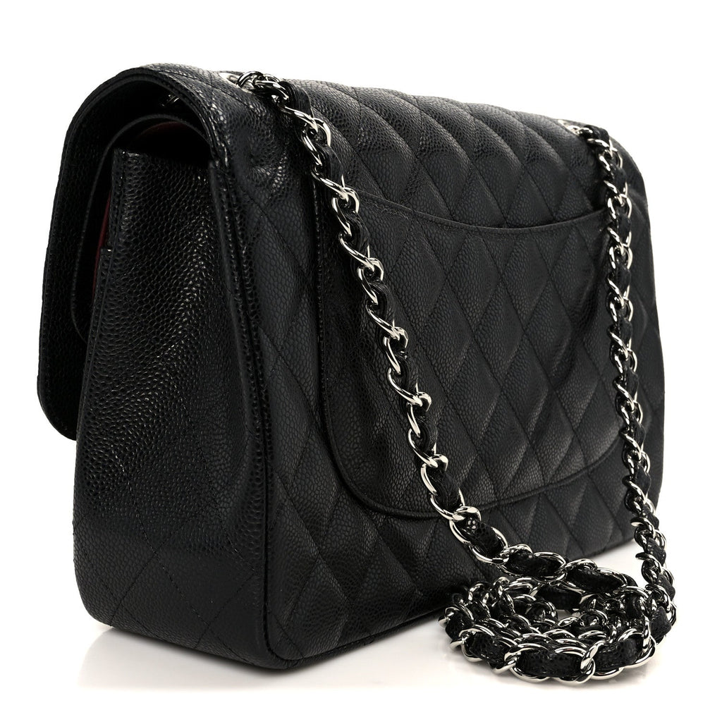 Chanel Caviar Quilted Jumbo Double Flap Black